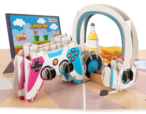 Cardology - Gaming Pop Up Card | 3D Card for Gamers, Gaming Gift for Children and Teenagers, Fathers Day Cards, Perfect for Birthday, Congratulations, Good Luck | Handmade