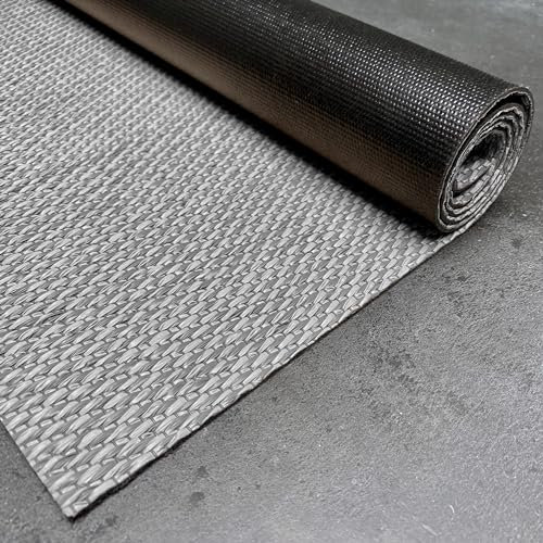 STORESDECO Alfombra vinílica de Tejido Trenzado Premium de Alta Gama Lavable Antideslizante Alfombras vinílicas Resistentes para Salon Cocina habitacion baño Pasillo Exterior Color Gris 160x230 cm