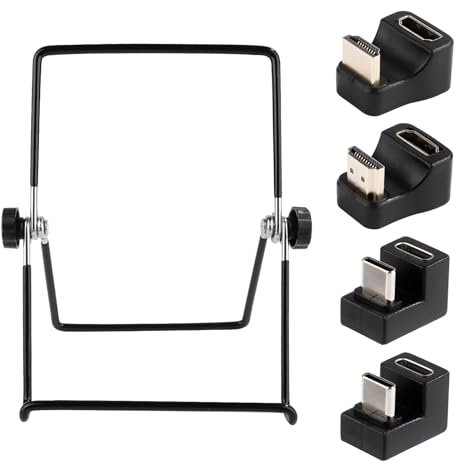 NQEUEPN Soporte Monitor Plegable y Portátil con 2 Adaptadores Mini MI de 180 Grados 2 Adaptadores USB C en Forma de U Kit de Accesorios 5 en 1