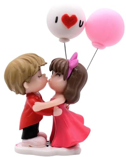 MPQDFG Auto Dekoration Auto Paare Dekoration Ballon Ornament Action Figur Süße Cartoon Paare Niedliche Kuss Paar Puppen-Ornamente Auto Armaturenbrett Dekorationen