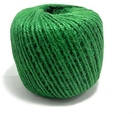 eMKay®Green Garden Jute Twine 3 Ply - PACK OF 1 80m Balls of Garden Twine Garden String for Arts Crafts Gardening Wedding Décor Packing Christmas And Around the Home - 80 METRE / 262 FEET APPROX.