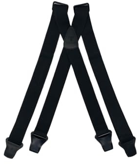 Tomahawk Heavy Duty Braces, Adjustable, Unisex Suspenders, Strong Clasp (Airport Black 1.5)