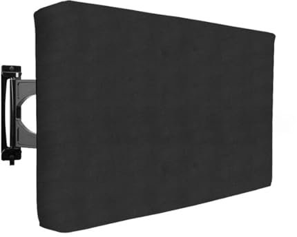Yanmis Cubierta de TV para Exteriores, para Televisores de 30 a 32 Pulgadas Protector de TV para Exteriores Cubierta de Televisión para Exteriores Resistente a la Intemperie Tela