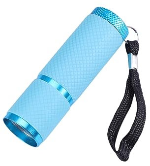ORFOFE 9led UV Taschenlampe aus Aluminiumlegierung, Blau, Handlich