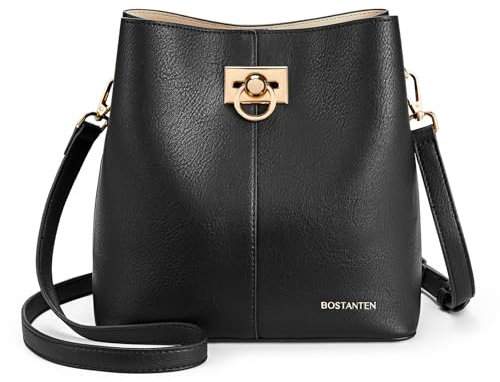 BOSTANTEN Handtasche Damen Veganes Leder Umhängentasche Klein Crossbody Bag handytasche zum umhängen für Frauen Bucket Tasche Abnehmbares Schultergurt