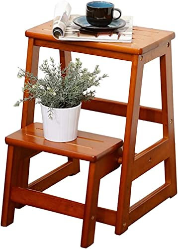 SJFJJKD Escalera portátil Plegable Taburete con escalón Taburetes Plegables para pies pequeños Escalera de Madera Escalera Estante Escalera de Tijera Roble ensanchado Multifunción Banco de Zapatos de