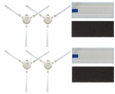 RTDMND Accessoires for aspirateurs compatibles for Tefal Rowenta x-plorer série 20 40 50 75 RG7687/RR7687WH Robot aspirateur Brosse latérale pièces de Rechange Filtre Hepa Brosse latérale(Set-B)