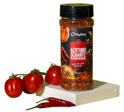 Hayfene Scharfe Gewürzmischung, 125g, Chili-Pfeffer mit Knoblauch und Meersalz