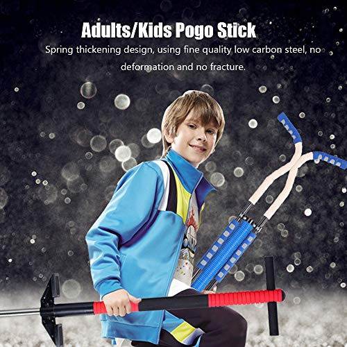 Aumotop Pogo Stick Springstelzen Bodybuilding Sportübung für, Erwachsene Fitnessstudio Blau + Weiß Metall 900 Mm - 1400 Mm 1 * Pogo Stick (Schwarz)