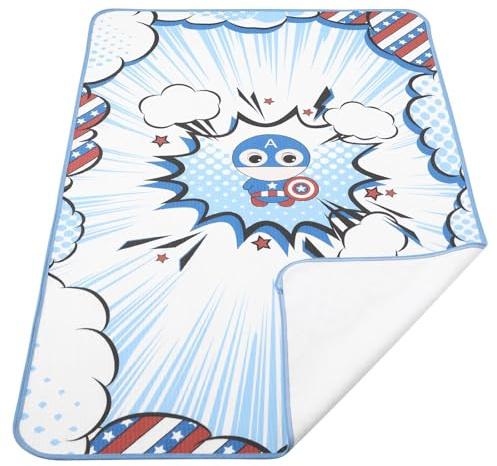 Landofgenie Übergroße Wasserdichte Wickelunterlage 80x120cm - Captain | Waschbar & Wiederverwendbar, für Babys & Erwachsene, Pflegeunterlage für Bett, Wickeltisch, Reise & Zuhause