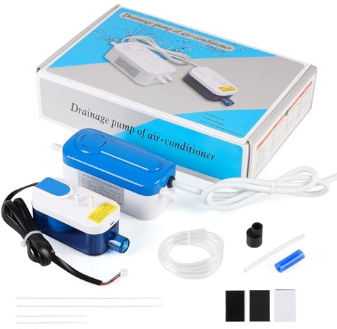 SWAWIS Pompe à Condensats Type Divisé pour Climatisation&Déshumidificateur | Pompe de Vidange pour Climatiseur 21dB Silencieuse avec 60ml Réservoir d'Eau, Débit Max 24L/h, pour Climatiseurs 8kW