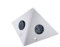 Thebo Ecksteckdose 222896STS mit Schalter Edelstahl