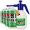 ABACUS® Nell Ultra Grünbelagentferner & Algenentferner Konzentrat, extrem stark! Entfernt Grünbelag & Algen selbsttätig mit Langzeitschutz – Algen- & Grünbelagentferner 4x1000ml mit Sprühflasche