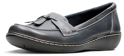 Clarks Women's Ashland Bubble Loafer, Navy, 10 Narrow