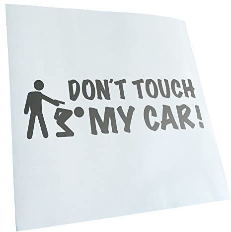 Kiwistar - Autoaufkleber - Dont Touch My Car - Heckscheibe Auto Aufkleber wetterfest für Kfz LKW Mofa Truck - Sticker außen selbstklebend Tuning Zubehör für Fenster Fahrzeug Scheibe