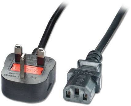 2M Mains Power Cable UK Plug Kettle Pc Monitor Lead Cord Moulded 13A 250V