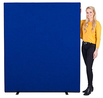 PANELWAREHOUSE.COM Office Screen/Partition 1500mm W x 1800mm H, woolmix fabric Blue Portrait