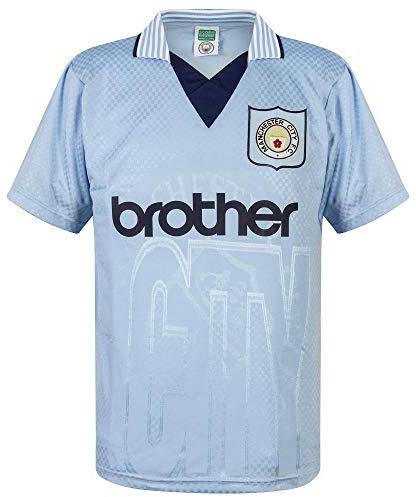 Score Draw Manchester City 1996 Retro Football Shirt