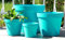 Pot de fleurs, 4 tailles (S-XXL), türkis, Durchmesser:26 cm
