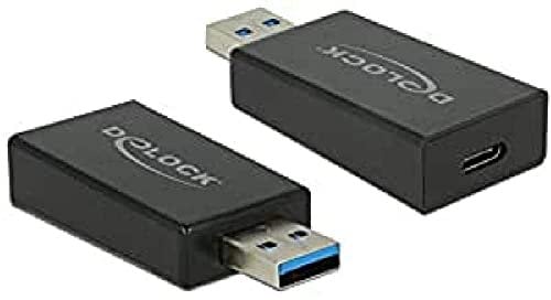 DeLock Adapter USB 3.1 A Stecker > USB Type-C Buchse Schwarz, 65689