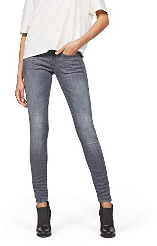 G-STAR Damen Lynn D-mid Waist Super Skinny Jeans Jeans, Blau (Medium Aged D06333-9296-071), 26W / 32L