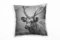 Paul Sinus Art Tiere, Hirsch, grau Deko Kissen 40x40cm für Couch Sofa Lounge Zierkissen - Dekoration zum Wohlfühlen