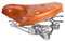 TentHome Federsattel Vintage Classic Fahrradsattel Fahrradsitz Stahlgestell Schraubenfeder Niete (Braun-verstärkte Feder)