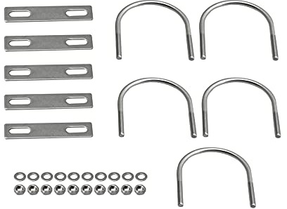 Yibuy U-Bolzen Edelstahl M6 60 mm | 5 Stück, Geeignet zum Befestigen von Rohren und Stangen
