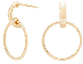 Ohrringe Silber oder Ohrringe Gold. Ohrringe hängend aus 925 Sterling Silber und 14K Gold Plattierung. Handgearbeitete Ohrstecker Gold, designed in Deutschland. (Gold)