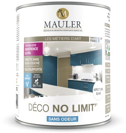 Mauler - Deco No Limit - 2,5L - Aspect Cire Blanc - Idéale pour relooker les vieux meubles et les boiseries sans avoir à décaper ou à appliquer une sous-couche