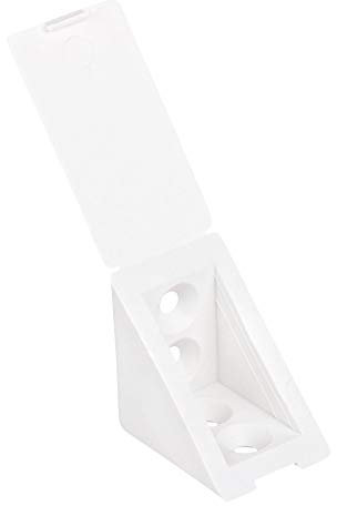 LouMaxx equerre etagere blanc - 20 unités 35x35x25mm - equerre plastique – équerre étagère à visser en plastique de grande qualité, montage rapide et simple