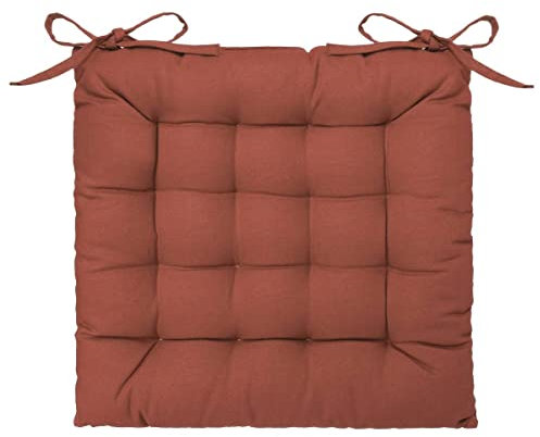 Atmosphera - Sitzauflage aus Baumwolle in Terrakotta 38 × 38 cm - Terrakotta