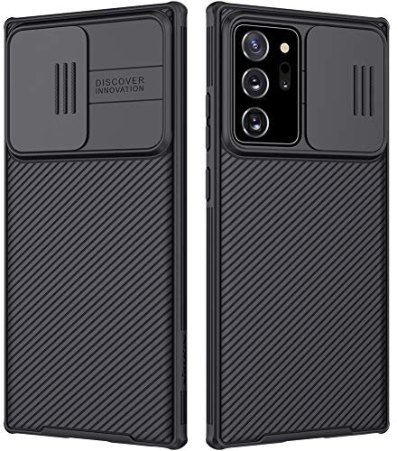 Nillkin CamShield Samsung Galaxy Note 20 Ultra Hülle - Stylisch Schutzhülle mit Kameraschutz und Anti-Rutsch Stoßfest Kratzfest Technologie Handyhülle für Galaxy Note 20 Ultra 6.9‘’ Case Schwarz