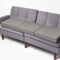 Homescapes 3-Sitzer Sofa-Sitzerhöhung 150x50 cm grau, 10 cm Dickes Sitzkissen Baumwolle, Couch-Auflage orthopädischer Schaumstoff