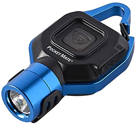 Streamlight 73302 Pocket Mate 325-Lumen Pocket Keychain/Clip-on USB Rechargeable Flashlight, Blue