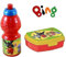 ILS I LOVE SHOPPING Set Pranzo Scuola 2 Pezzi Portamerenda e Borraccia in Plastica Bambini Bambino Merenda Launch Box - BPA Free (Bing)