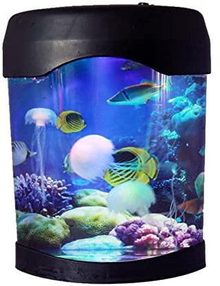 Ruiqas LED-Quallen-Lampe, bunt, elektrische Fantasie, Lavalampe, Desktop-Nachtlicht für Schlafzimmer, Hintergrunddekoration