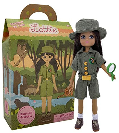 Lottie Rainforest Guardian Doll | Toys for Girls and Boys | Muñeca | Gifts for 3 4 5 6 7 8 Year Old | Small 7.5 inch