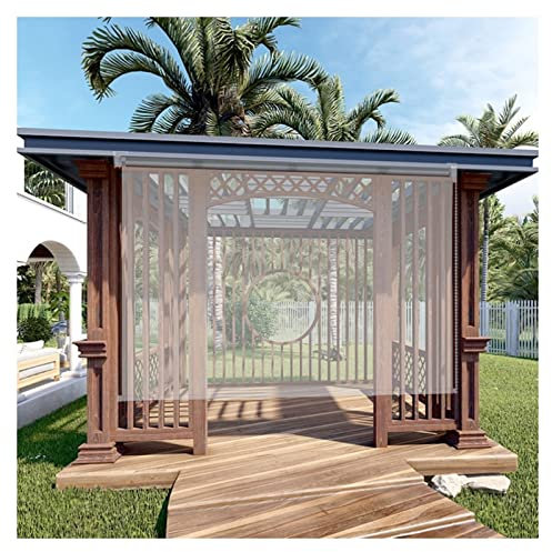 SHUITUKOUU HD Transparent Roll Up Curtain Waterproof Windproof,Outdoor Clear Vinyl Roller Shades,Transparent Roller Blinds,Suitable for pergola,pavilion,greenhouse,balcony,120x350cm/47.2x137.7in
