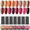 ROSALIND Gel Nagellack UV 16 Farben Gellack UV Shellac Rot Farben Set,Gel Nail Polish für Nagel Design Nagellack Starter set