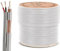 SAFEKOM| 100M Shotgun RG59 + 2 Video and Power CCTV Security Camera Lead,75 OHM Coaxial Cable Lead White Colour, DVR System Video&DC Power Coaxial Cable, All in one Audio and Video Wire.