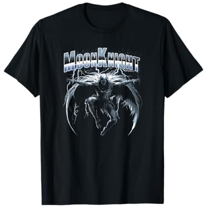 Marvel Moon Knight Lightning And Rain Poster T-Shirt
