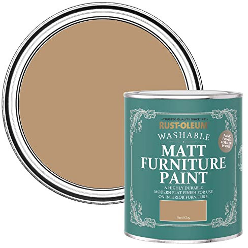 Rust-Oleum Brown Furniture Paint in Matt Finish - Fired Clay 750ml