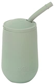 ezpz Happy Cup con tapa y pajita - Salvia - 24+ meses