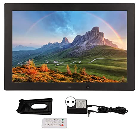 Elprico 17 Zoll Digitaler Bilderrahmen, 17 Zoll 1440 X 900 HD LED-Bildschirm Digitaler Bilderrahmen Bewegungssensor Elektronischer Bilderrahmen mit Fernbedienung(EU)