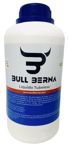 BULL BERNA Sigillante Tubeless / Liquido Tubeless senza ammoniaca / Sigillante antiforatura / Riparazione foratura tutti i pneumatici/ (1000 ML)