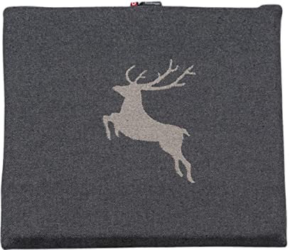 David Fussenegger Sitzkissen Goliath 2er Set 'Hirsch' 40 x 40 cm Anthrazit