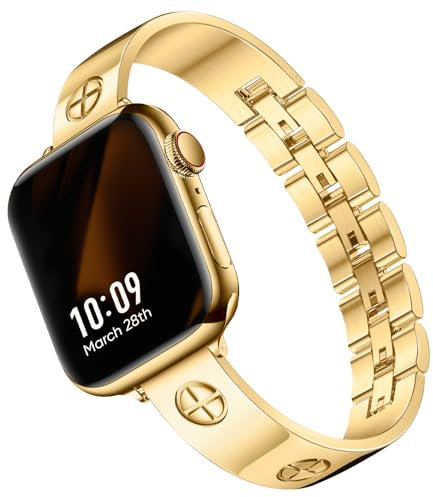 Missair Compatible with Apple Watch Straps 40mm 38mm 41mm 44mm 42mm 45mm 46mm 49mm, Stainless Steel Metal Straps Women Dressy Bracelet Band for iWatch SE Series 11 10 9 8 7 6 5 4 3 2 1 Ultra