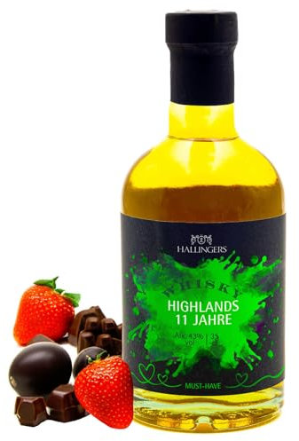 Hallingers Highlands 11 Jahre 46% vol. - Premium Single Malt Whisky (Glas) - Geschenkideen Weihnachten & Geschenke Adventskalender | Danke Silvester Freundschaft Genesung