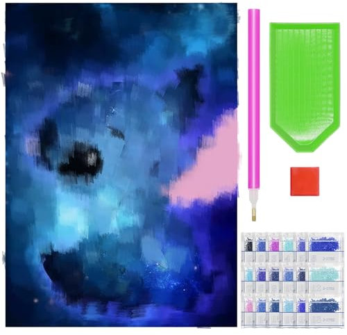 PEAKTOP Stitch Diamantmalerei-Sets, Diamant DIY Malerei Stitch Bilder, Diamant Kits für Erwachsene und Kinder, Diamant Stich Malerei Kits Volle Bohrer, 5D DIY Diamant Kunst 30 * 40cm